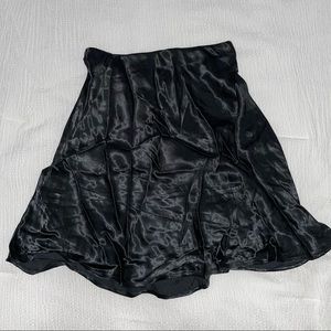 NWT Black Satin Skirt
